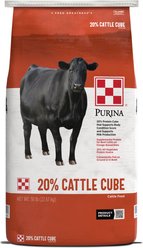 Purina 20% Hi-Energy Cube Cattle Supplement, 50-lb bag