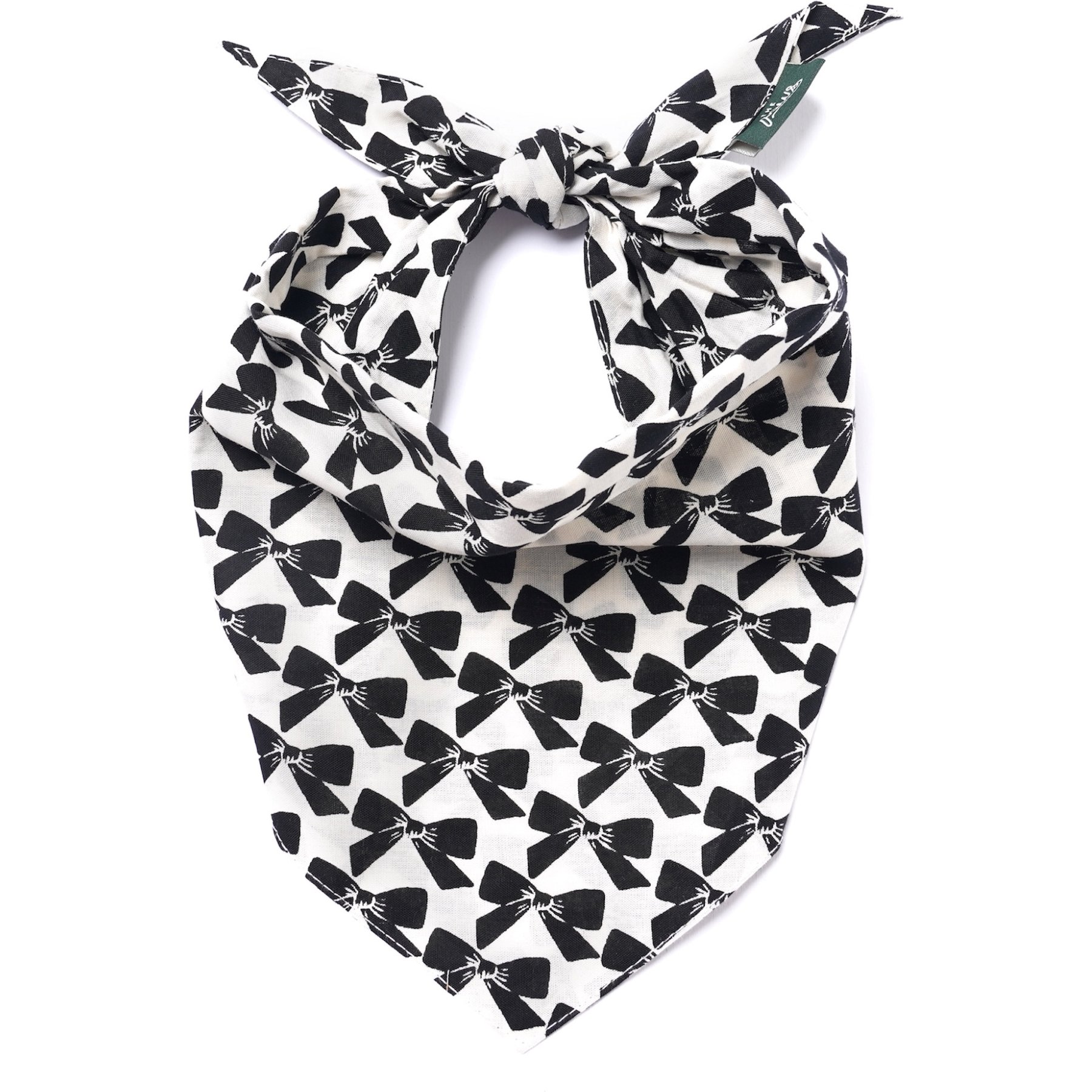 The Paws Black Tie Dog & Cat Bandana, Black, Small
