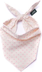 The Paws Polka Dot Dog Bandana, Pink, Large