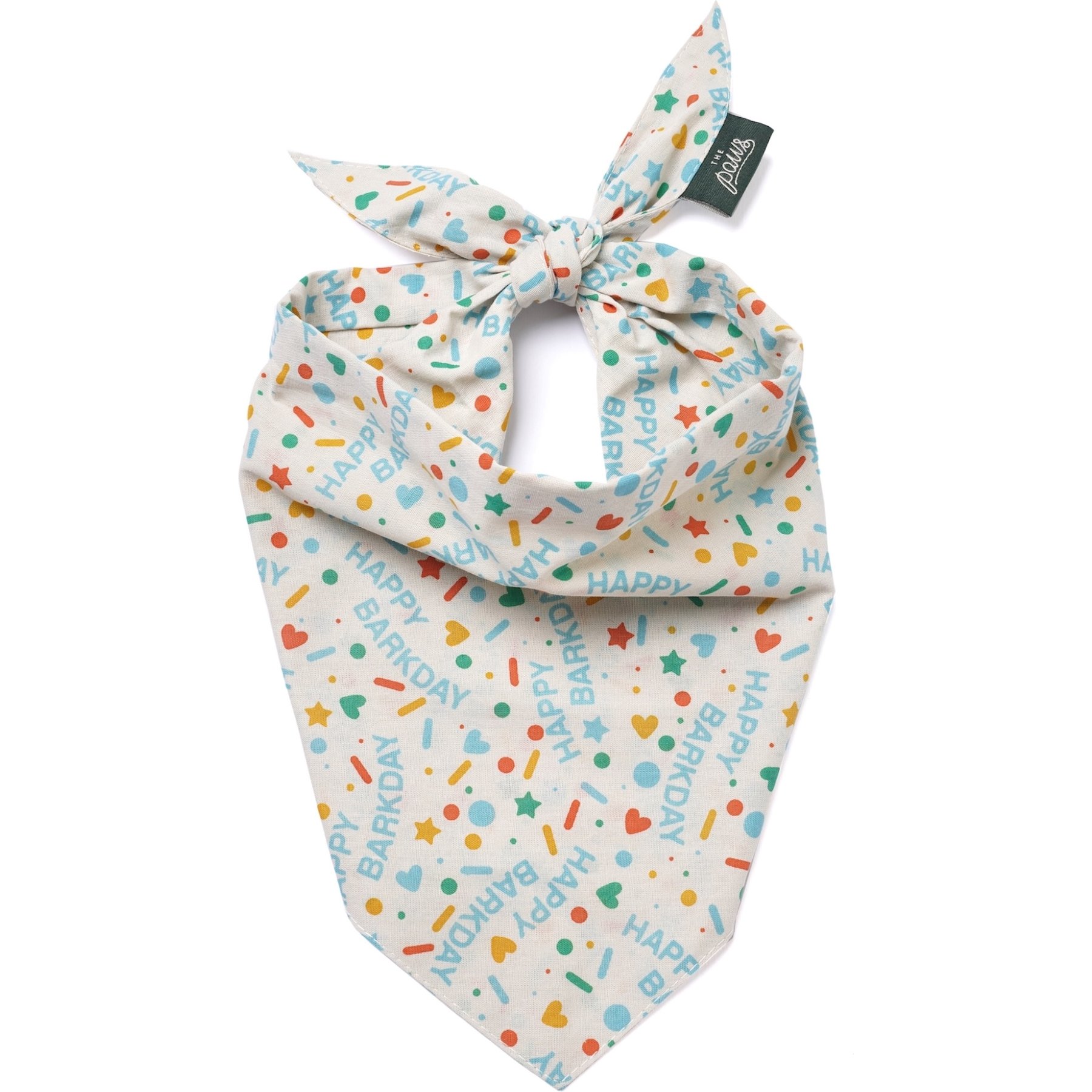 The Paws Sparkle Pawty Dog & Cat Bandana, Blue, X-Large