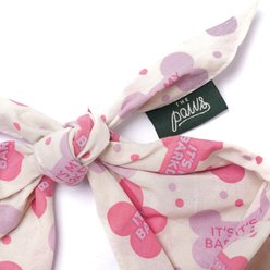 The Paws Christmas Let's Pawty Dog Bandana, Pink, X-Large slide 2 of 6