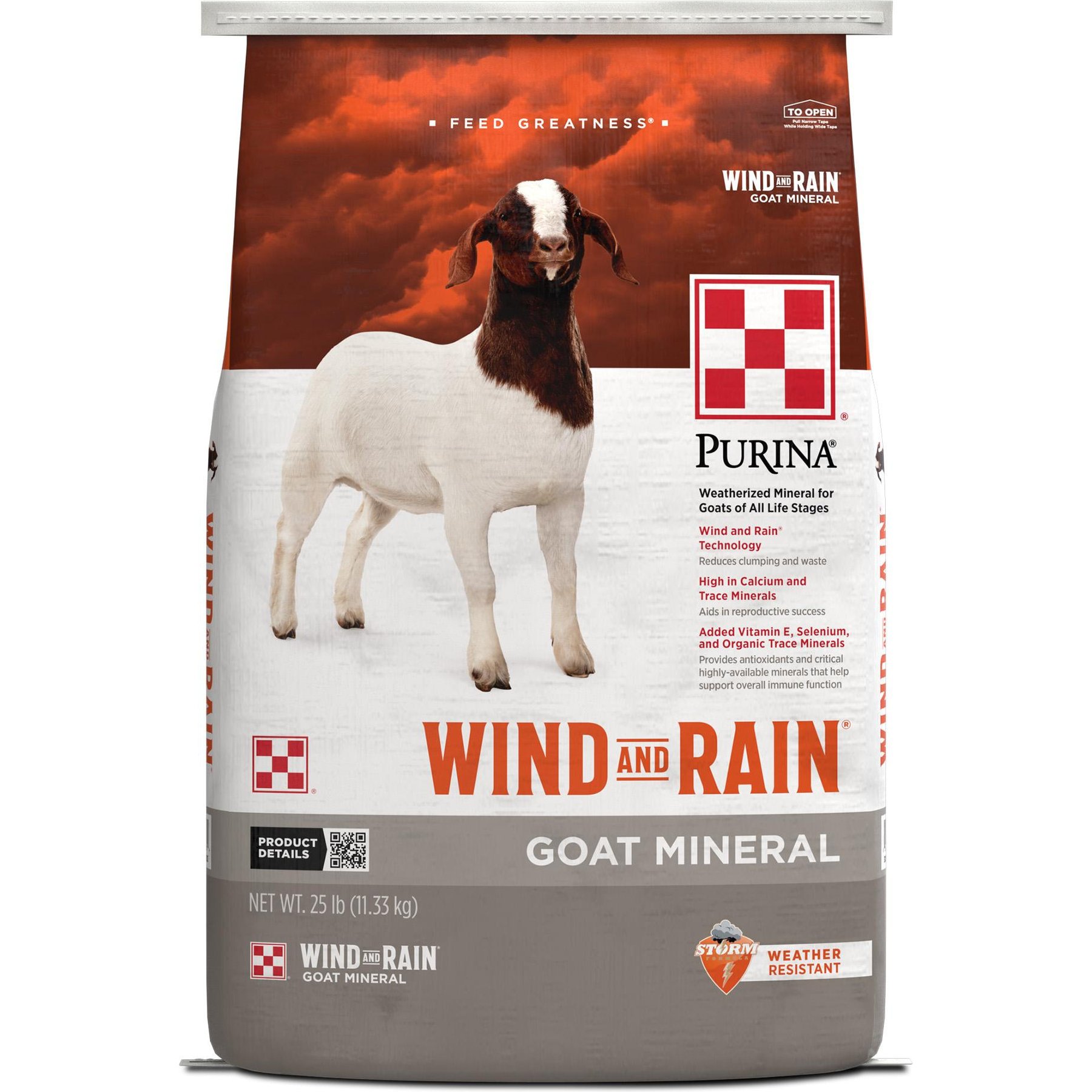 Purina Wind & Rain Goat Mineral, 25-lb bag
