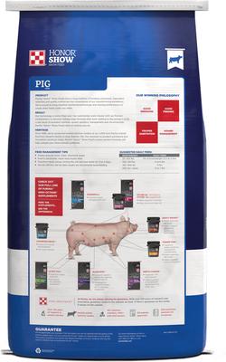 Show full view: Purina Honor Showpig 19P BMD Pellets Swine Feed, 50-lb bag slide 2 of 3