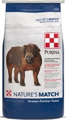 Purina Nature's Match Grower-Finisher 16% Protein Pellets Swine Feed, 50-lb bag