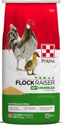 Purina Flock Raiser 20% Protein Crumbles Poultry Feed, 50-lb bag