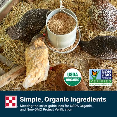 Show full view: Purina Organic Layer 16% Protein Pellets Chicken Feed, 35-lb bag slide 6 of 9