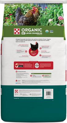 Show full view: Purina Organic Layer 16% Protein Crumbles Chicken Feed, 35-lb bag slide 2 of 9