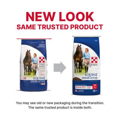 Show full view: Purina Equine Senior Active Horse Feed, 50-lb bag slide 4 of 10