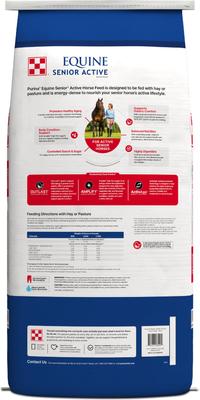 Show full view: Purina Equine Senior Active Horse Feed, 50-lb bag slide 2 of 10