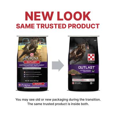 Show full view: Purina Outlast Gastric Support Pellets Horse Digestive Aid, 40-lb bag slide 4 of 10