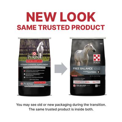 Show full view: Purina Free Balance 12:12 Vitamin & Mineral Horse Supplement, 25-lb bag slide 4 of 10