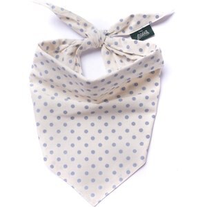 The Paws Polka Dot Dog Bandana, Blue, Medium