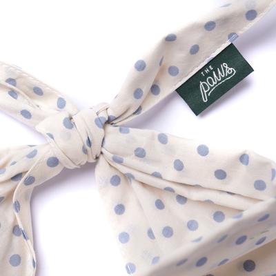 Show full view: The Paws Polka Dot Dog Bandana, Blue, Medium slide 5 of 6
