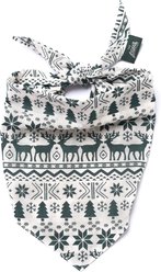 The Paws Christmas Hygge Dog Bandana, Green, Large