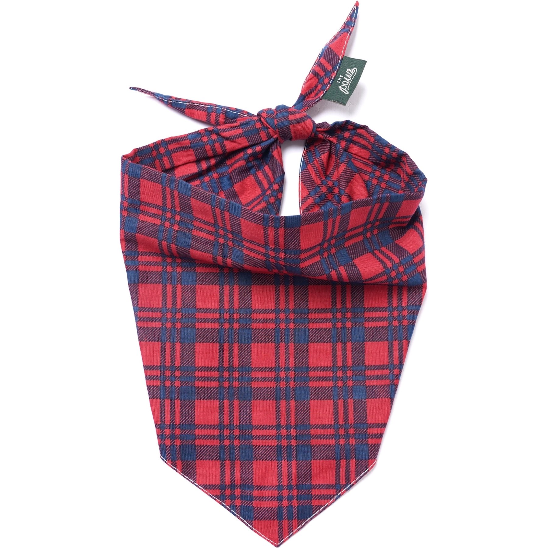 The Paws Christmas Cabin Dog & Cat Bandana, Red, Small