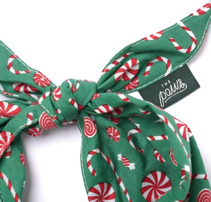 Show full view: The Paws Christmas Sugar Dog Bandana, Green, Small slide 5 of 6