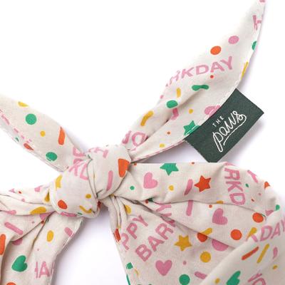 Show full view: The Paws Sparkle Pawty Dog Bandana, Pink, Large slide 2 of 3