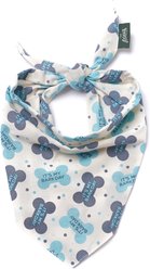 The Paws Christmas Let's Pawty Dog Bandana, Blue, Small