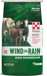 Purina Wind & Rain Hi-Mag 4% Phosphorus Complete Cattle Mineral, 50-lb bag