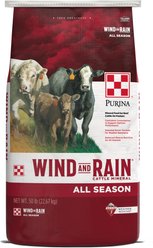 Purina Wind & Rain All Season 7.5% Phosphorus Complete Cattle Mineral, 50-lb bag