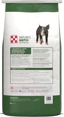 Show full view: Purina Nature's Match Sow & Pig Complete Pellets Swine Feed, 50-lb bag slide 2 of 3