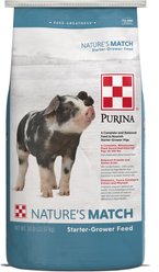 Purina Nature's Match Starter-Grower Pellets Swine Feed, 50-lb bag