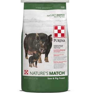 Purina Nature's Match Sow & Pig Complete Pellets Swine Feed, 50-lb bag