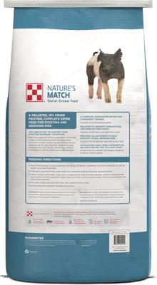 Show full view: Purina Nature's Match Starter-Grower Pellets Swine Feed, 50-lb bag slide 2 of 3