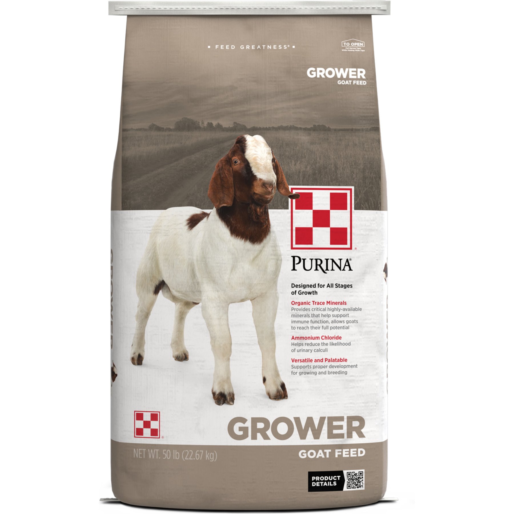 Purina Goat Grower 16 Plus Up DQ.0015 Pellets Goat Feed, 50-lb bag