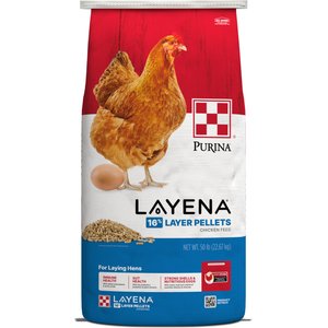 Purina Layena 16% Protein Pellets Chicken Feed, 50-lb bag
