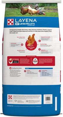 Show full view: Purina Layena 16% Protein Pellets Chicken Feed, 50-lb bag slide 2 of 9
