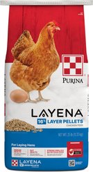 Purina Layena 16% Protein Pellets Chicken Feed, 25-lb bag