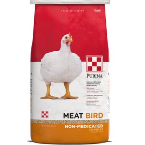 Purina Meat Bird 22% Protein Crumbles Chicken Feed, 40-lb bag