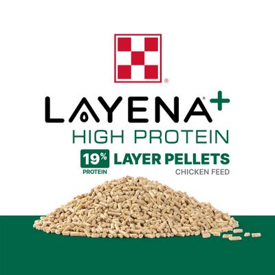 Show full view: Purina Layena+ 19% Protein Layer Pellets Chicken Feed, 40-lb bag slide 3 of 9