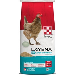 Purina Layena 16% Protein Crumbles Chicken Feed, 50-lb bag