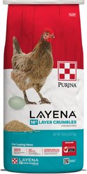 Purina Animal Nutrition Purina Layena 16% Protein Crumbles Chicken Feed, 50-lb bag
