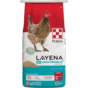 Purina Layena 16% Protein Crumbles Chicken Feed, 25-lb bag