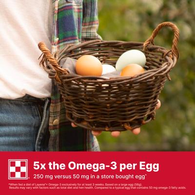 Show full view: Purina Layena+ Omega-3 16% Protein Pellets Chicken Feed, 40-lb bag slide 6 of 9