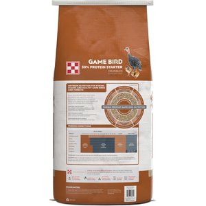 Purina Game Bird 30% Protein Crumbles Starter Poultry Feed, 50-lb bag