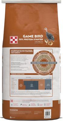 Show full view: Purina Game Bird 30% Protein Crumbles Starter Poultry Feed, 50-lb bag slide 2 of 4