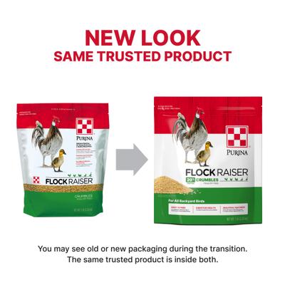 Show full view: Purina Flock Raiser 20% Protein Crumbles Poultry Feed, 5-lb bag slide 4 of 10