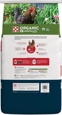 Show full view: Purina Organic Layer 16% Protein Pellets Chicken Feed, 35-lb bag slide 2 of 9