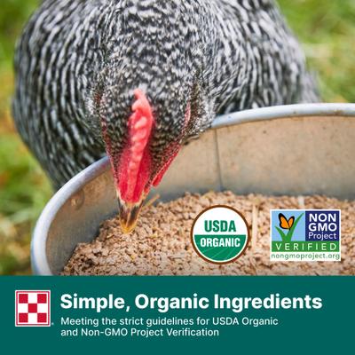 Show full view: Purina Organic Layer 16% Protein Crumbles Chicken Feed, 35-lb bag slide 6 of 9