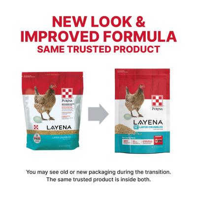 Show full view: Purina Layena 16% Protein Crumbles Chicken Feed, 10-lb bag slide 4 of 9