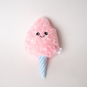 Bundle x Joy Cotton Candy Swirl Squeaky Crinkle Plush Dog Toy, Pink, Medium