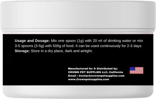 Show full view: Crown Pet Supplies Antidiarrheal Powder Bird Supplement, 3.53-oz jar slide 3 of 7