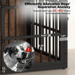 Invenho Flame Grained Wooden Heavy Duty Furniture Style End Table Dog Crate, 46 inch slide 2 of 8