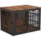 Show in main carousel: Invenho Flame Grained Wooden Heavy Duty Furniture Style End Table Dog Crate, 38 inch slide 1 of 9