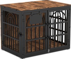 Invenho Flame Grained Wooden Heavy Duty Furniture Style End Table Dog Crate, 32 inch