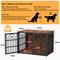 Show in main carousel: Invenho Flame Grained Wooden Heavy Duty Furniture Style End Table Dog Crate, 42 inch slide 9 of 9